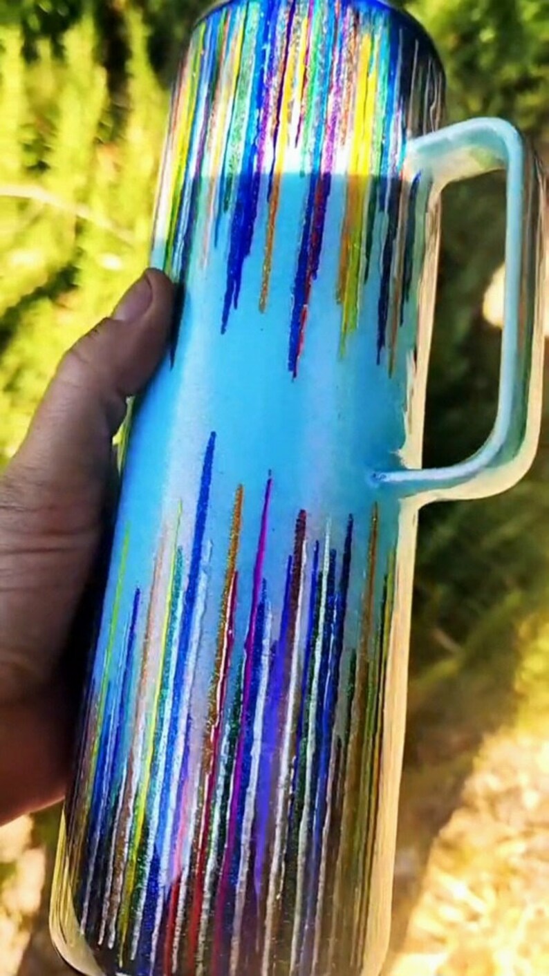 This is an example of Twisted Baublez's hand painted stria.