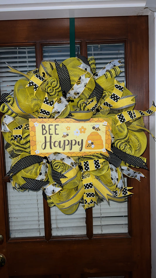 Bee Happy Wreath