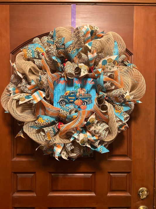 Happy Fall Y'all Wreath